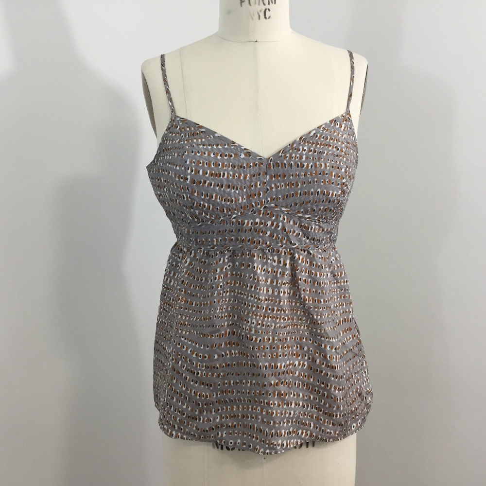 ❤️3/$29 Broadway & Broome Tank Silk Dot Print